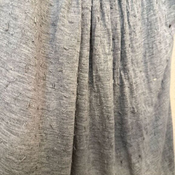 Talbots Heather Gray Beaded Short Sleeve T Shirt Size S - Picture 6 of 13